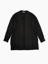 Black Knit Cardigan with Label -  | dBlank
