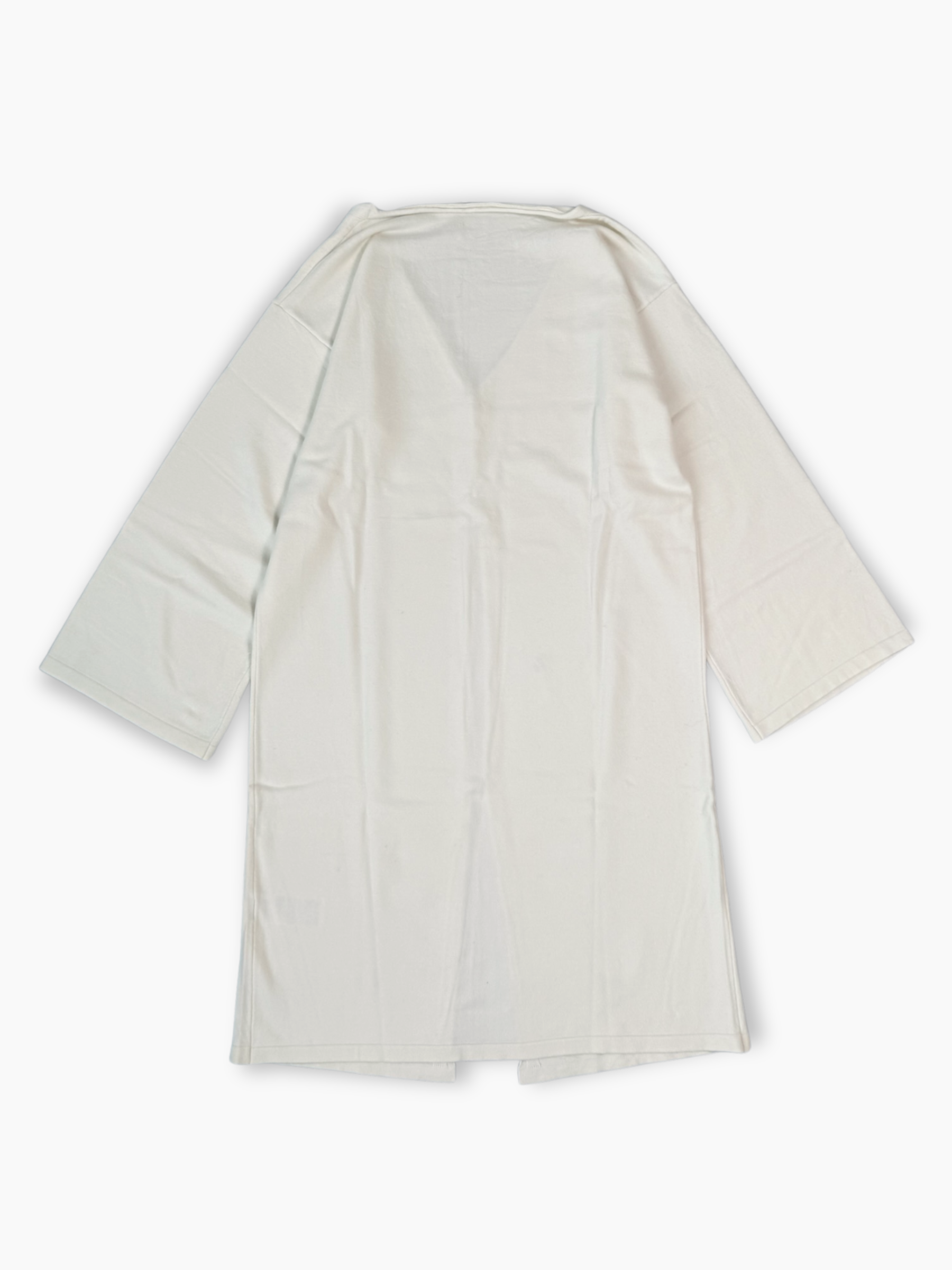 Cardigan bianco lungo in viscosa Hinnominate con bottone singolo e maniche ampie