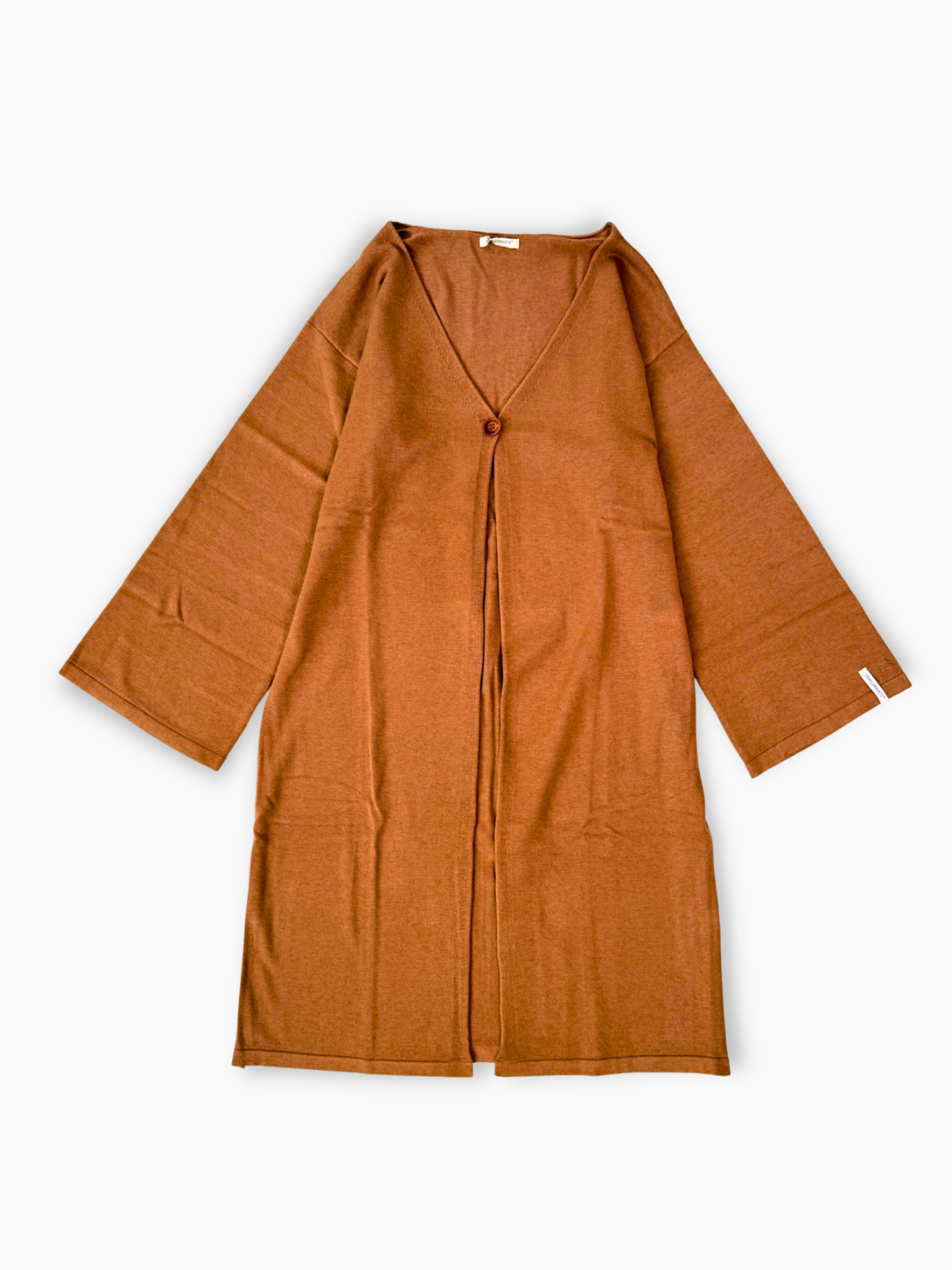 Cardigan lungo teddy in viscosa Hinnominate con chiusura a bottone singolo e maniche ampie