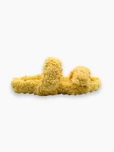 Yellow Shearling Sandals with Padded Straps -  | dBlank