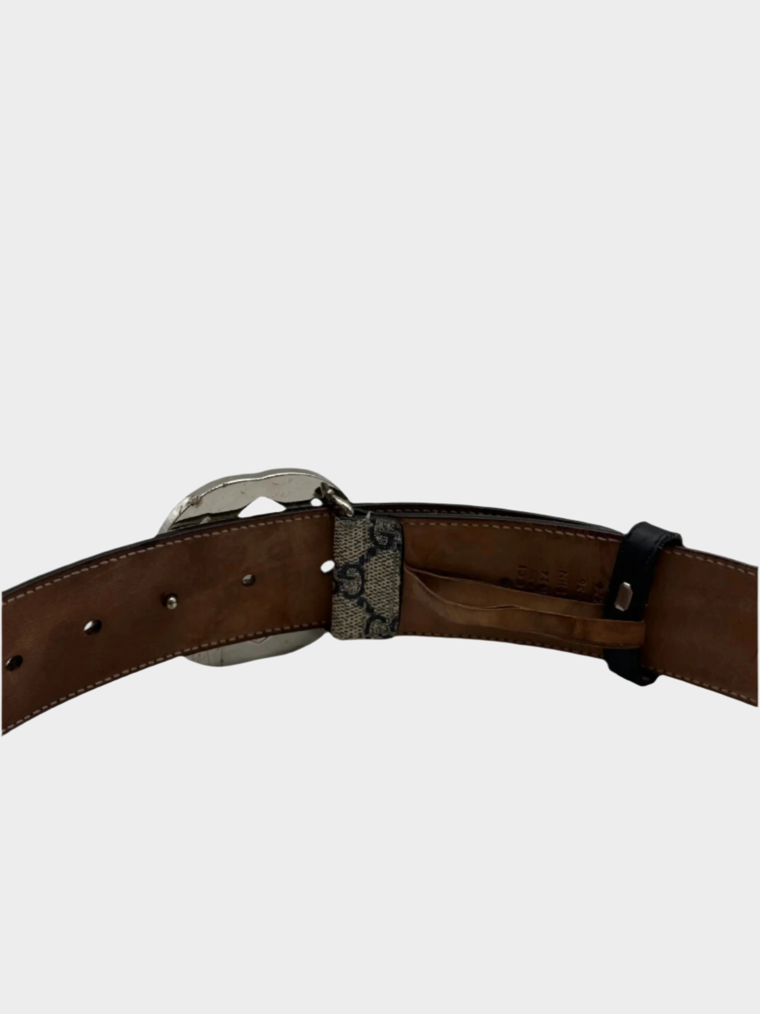 Cintura Monogram In Tela GG Supreme Con Fibbia Logo