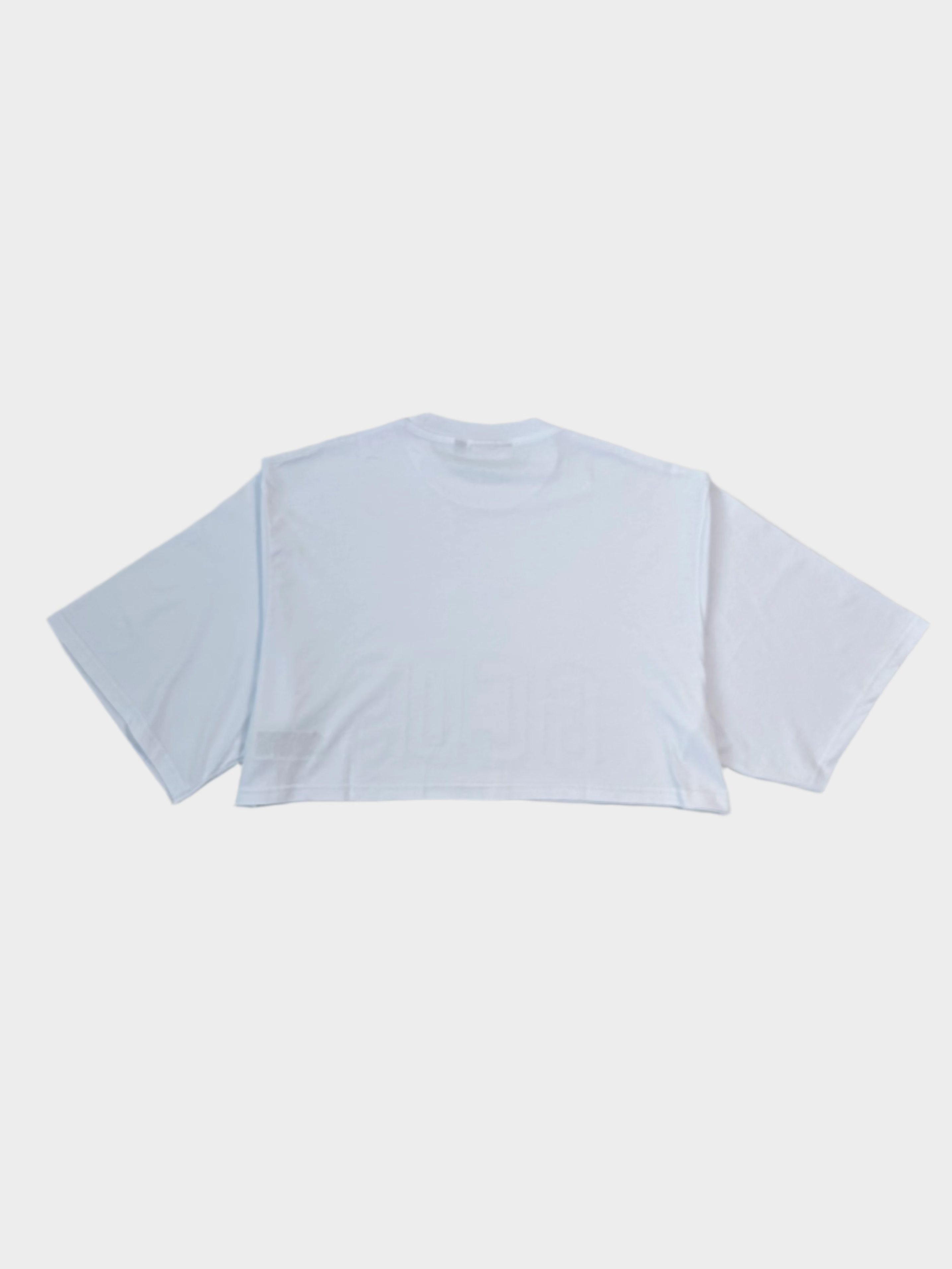 Crop T-Shirt Bianca Con Logo Bling