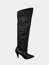 Black Nappa Leather High Heel Cuissardes Boots -  | dBlank