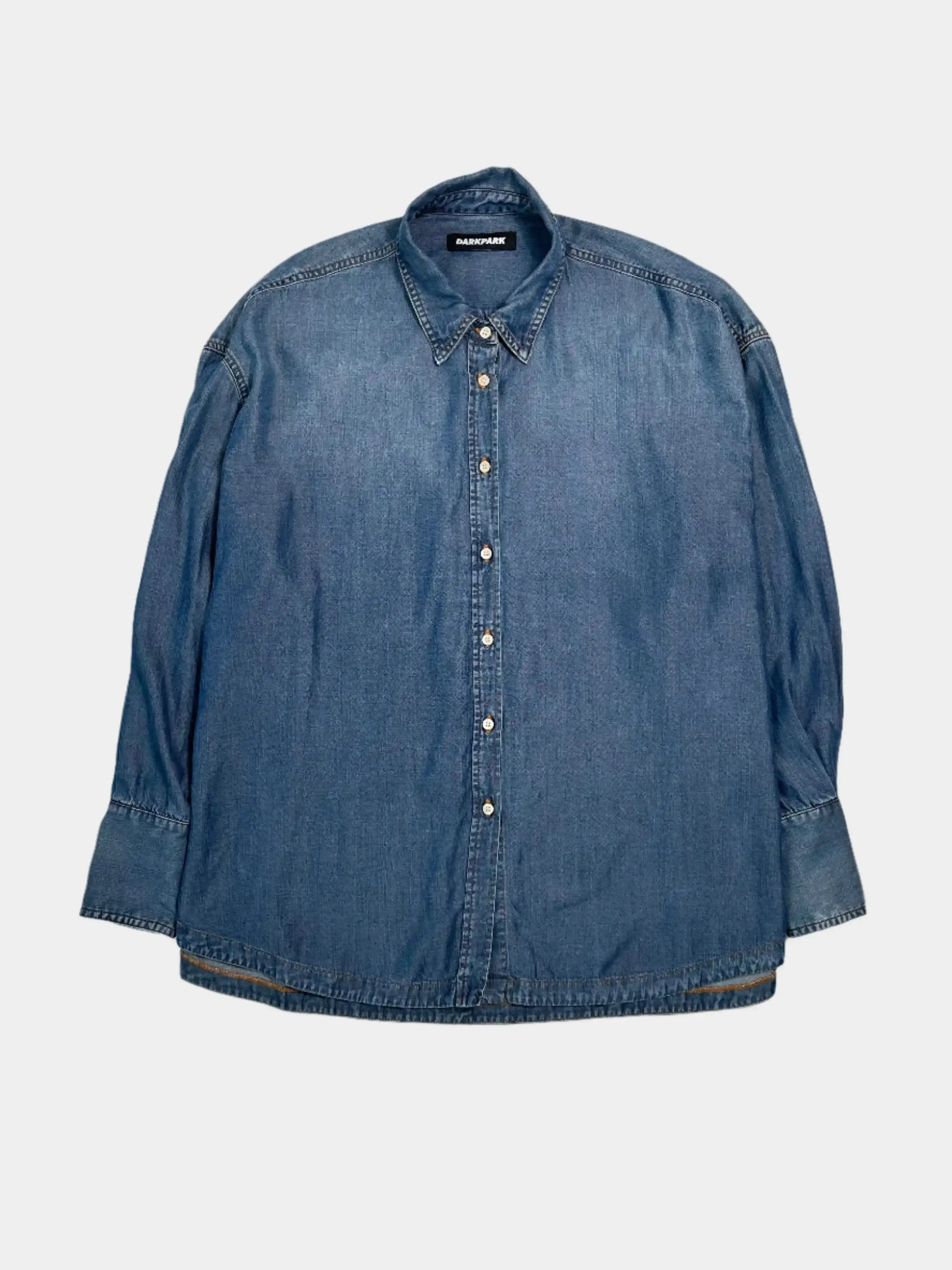 camicia tencel, camicia blu vintage, camicia maniche lunghe, camicia morbida, camicia denim elegante, Qlhype