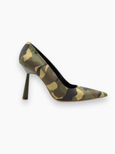 Camouflage Fabric Pumps With Stiletto Heel -  | dBlank