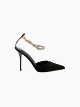 Mila Black Satin Pumps -  | dBlank