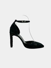 Black Lace Pumps With Ankle Strap -  | dBlank