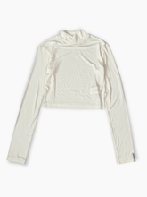 White Viscose Crop Turtleneck -  | dBlank