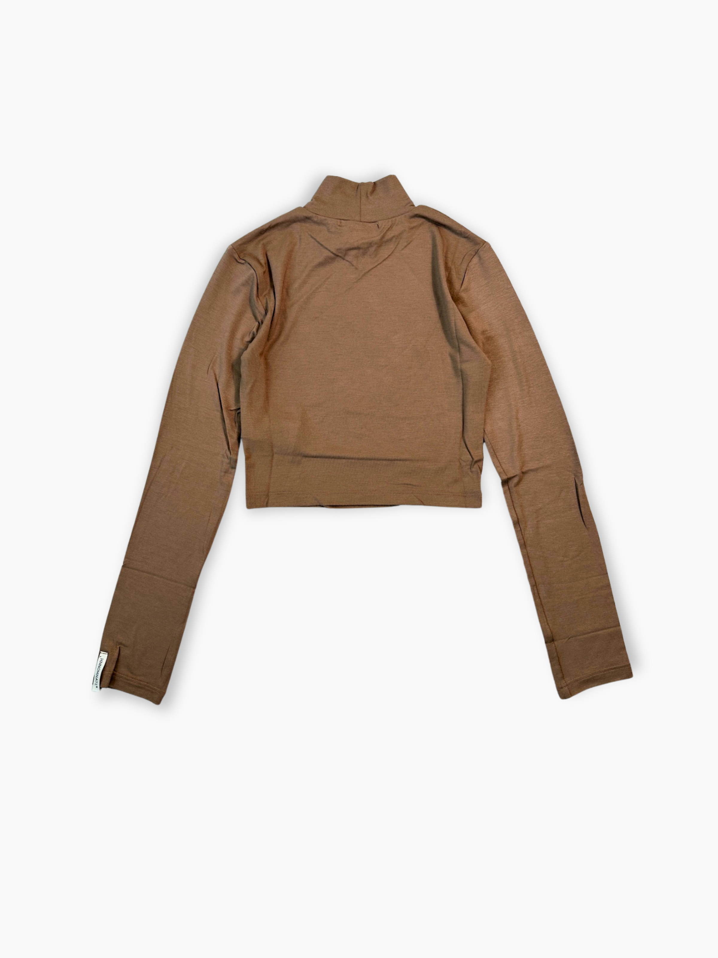 Dolcevita cropped marrone in viscosa Hinnominate con collo alto