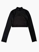 Black Viscose Crop Turtleneck -  | dBlank