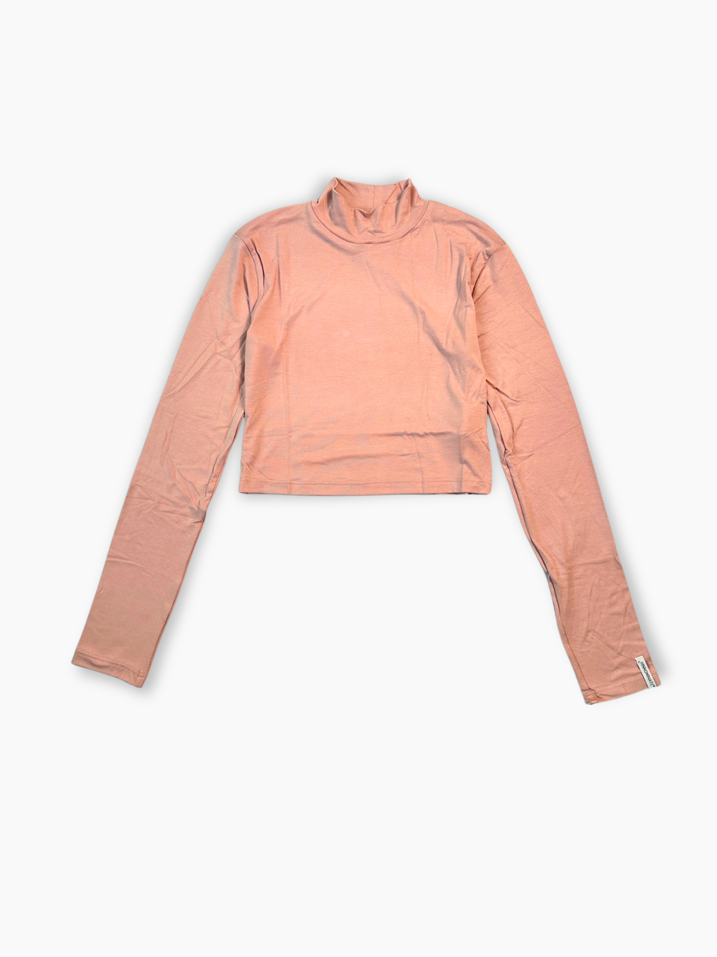 Dolcevita cropped rosa in viscosa Hinnominate con collo alto