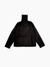 Maglia Dolcevita Nera Con Stampa Flock - Nero | dBlank