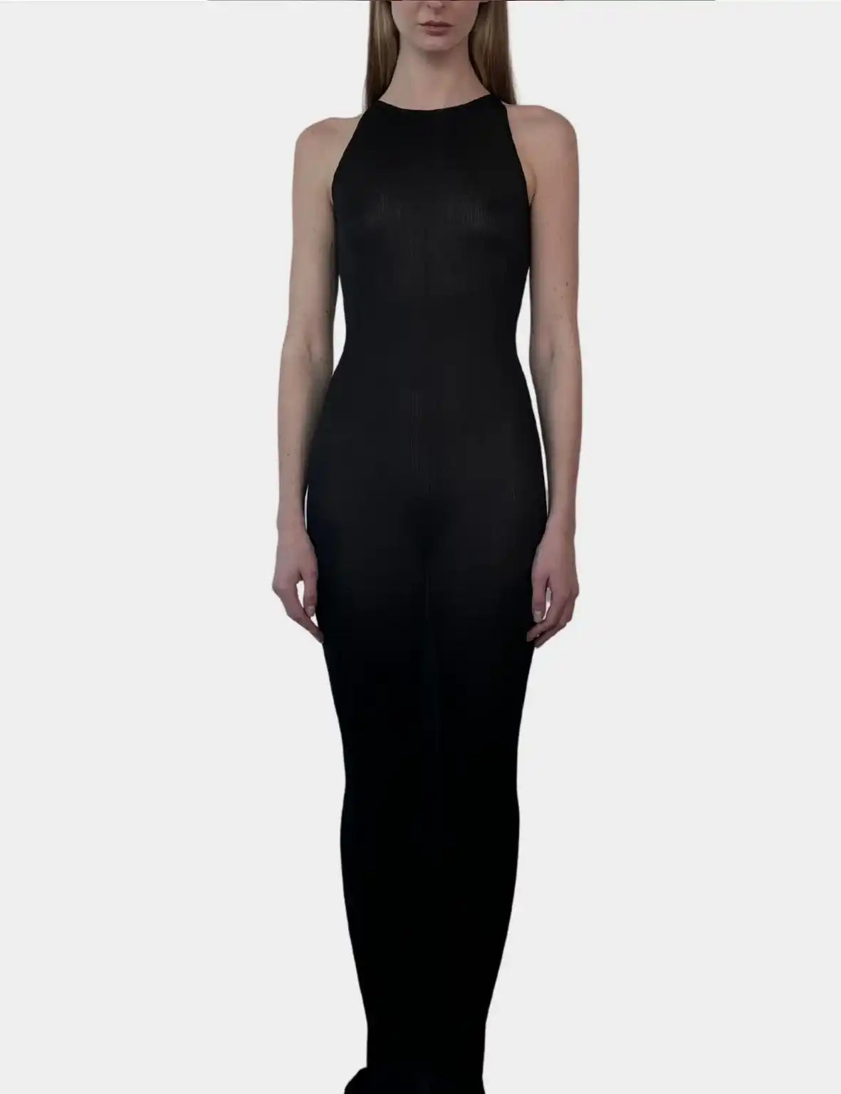 Long Fitted Ribbed Dress