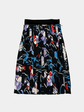 Pleated Skirt With Floral Pattern -  | dBlank