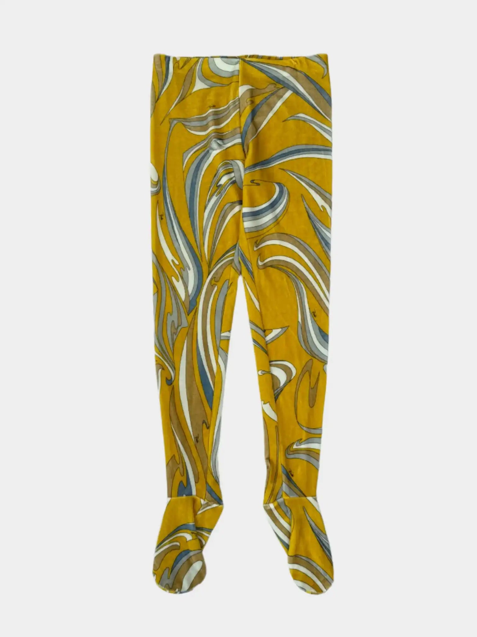 leggings pucci, leggings gialli stampati, leggings aderenti con piede, moda mare pucci, abbigliamento stampato donna, Qlhype