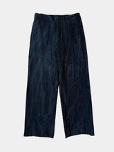 Blue Crinkle Effect Denim Pants -  | dBlank