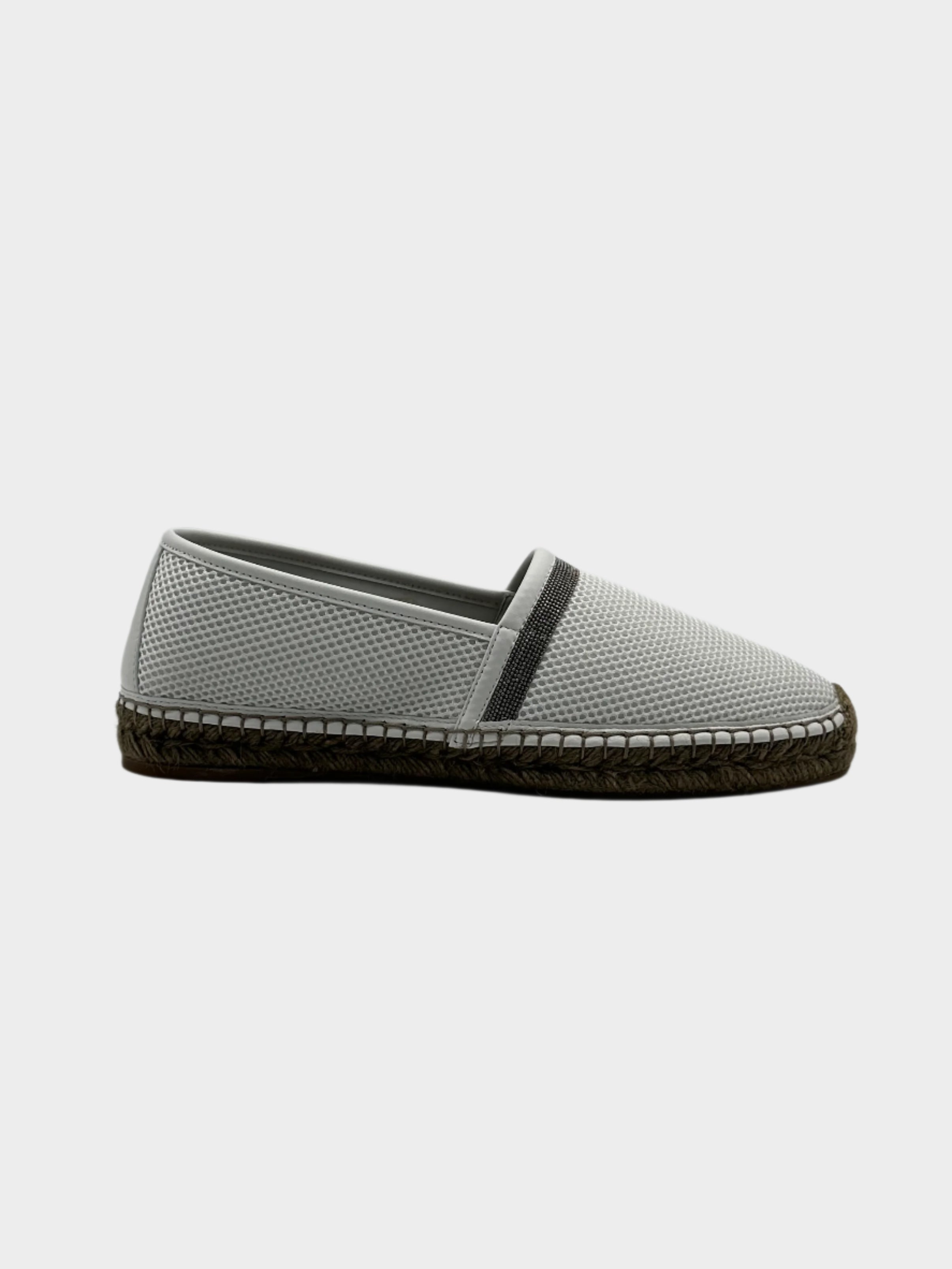 espadrillas bianche, scarpe estive eleganti, espadrillas con perline, espadrillas Brunello Cucinelli, espadrillas suola corda

