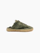 Green Canvas Sabot Espadrilles -  | dBlank