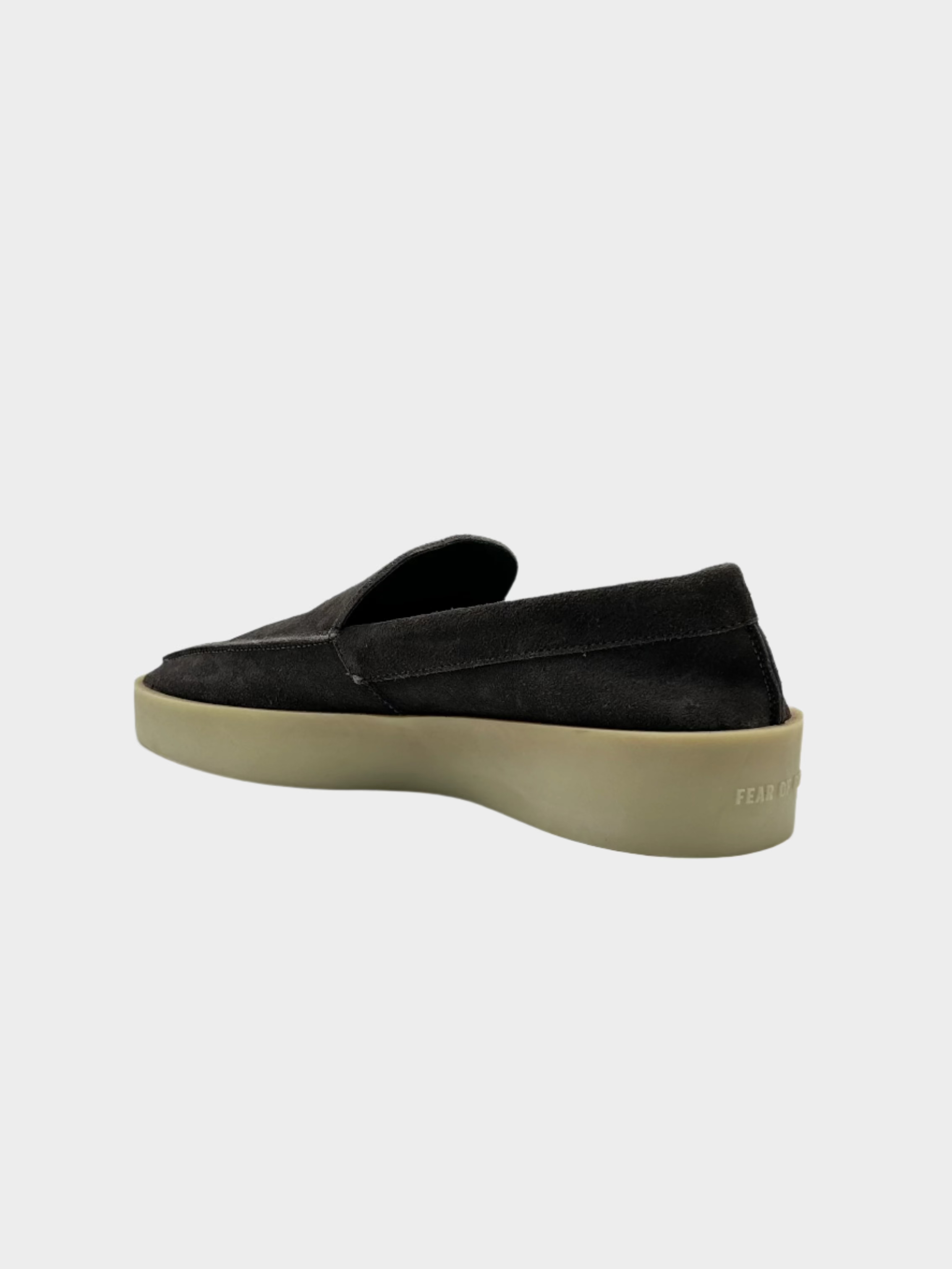 Loafer Grigio In Suede Con Suola In Pelle
