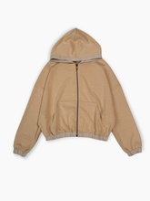 Giubbino Nocciola All Zip In Nylon Con Stampa -  | dBlank