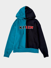 Two-Tone Petrol Green and Black Hoodie -  | dBlank