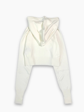 White Short Sleeve T-Shirt With Hood -  | Qlhype