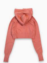 Short Pink Sweater With Hood and Embroidery -  | Qlhype