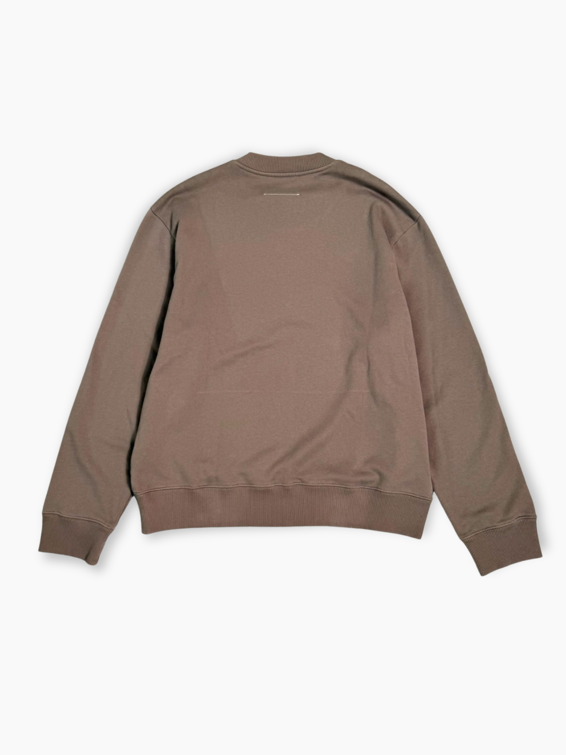 Felpa marrone Maison Margiela con retro semplice