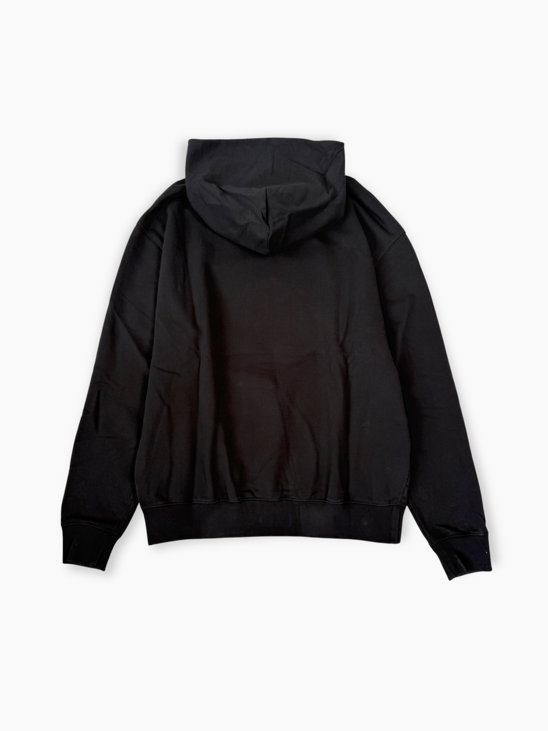 Felpa nera Maison Margiela con cappuccio vista retro