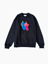 Black Sweatshirt With Multicolor Print -  | dBlank