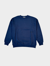 Blue Crewneck Sweatshirt With Front Print -  | dBlank