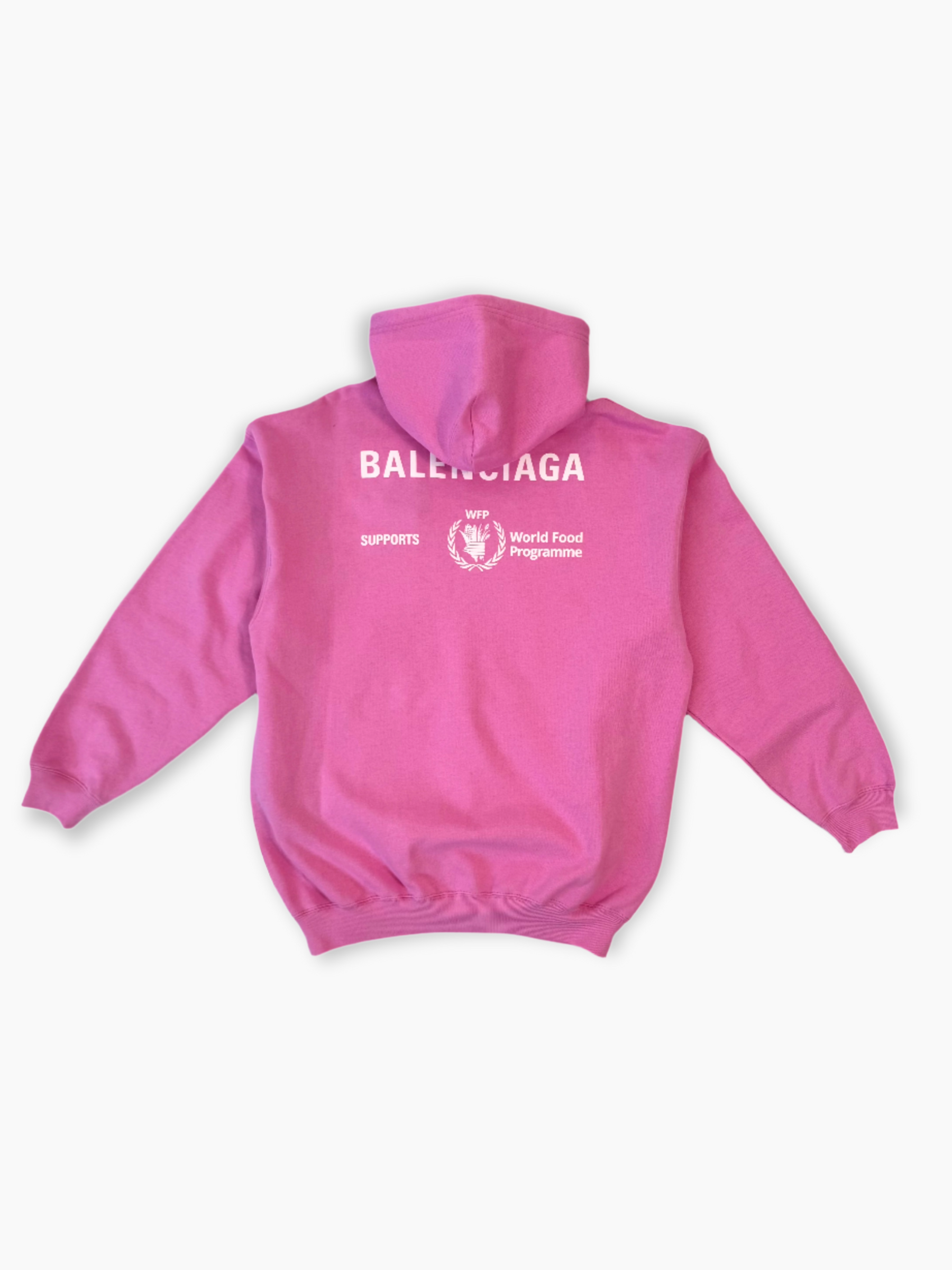 Felpa rosa oversize Balenciaga in cotone vista posteriore