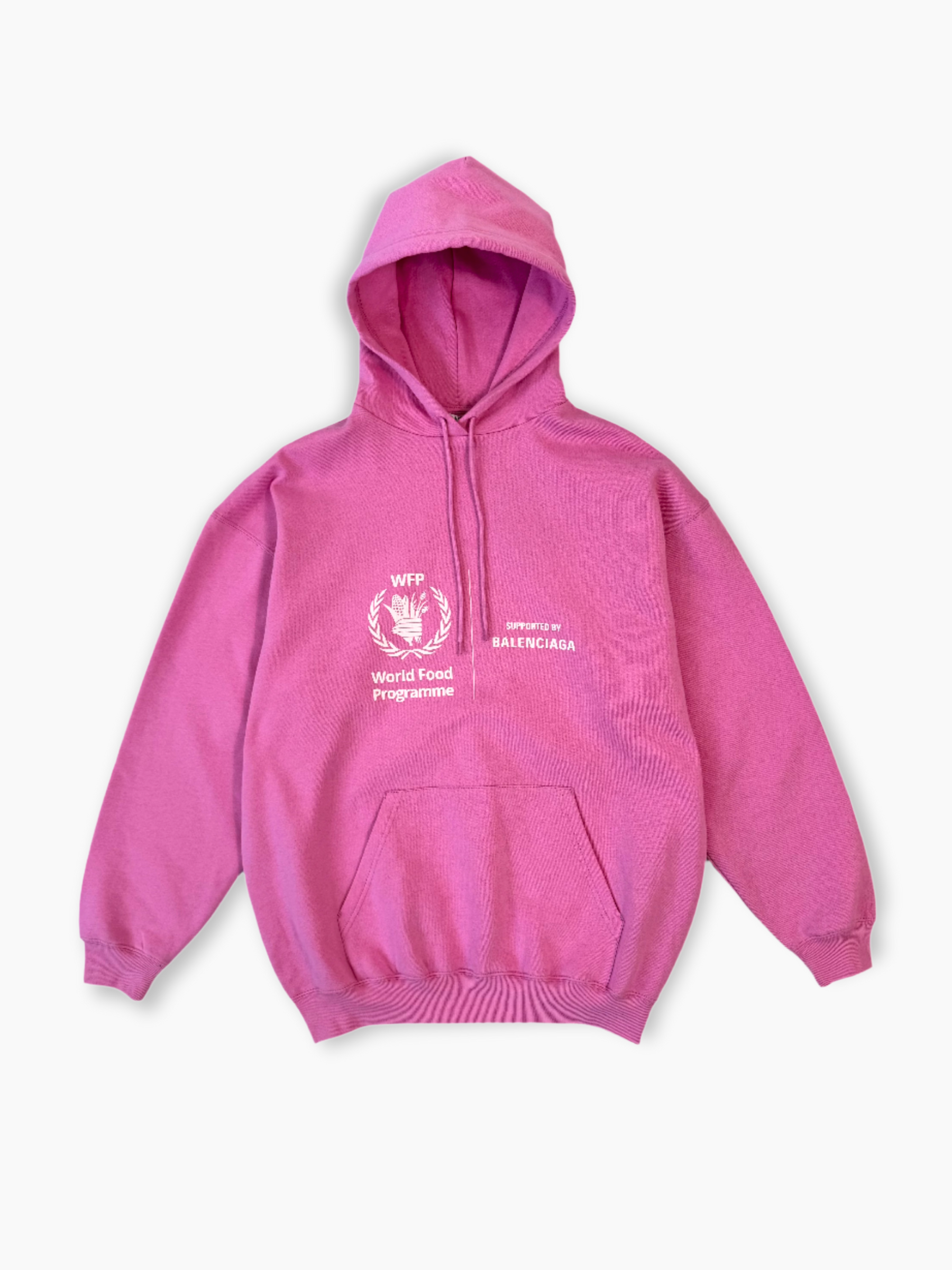 Felpa rosa oversize Balenciaga in cotone vista frontale