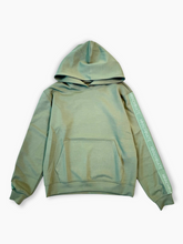 Felpa Verde Con Cappuccio E Banda - Verde | dBlank