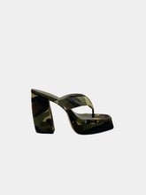Camouflage Pattern Heeled Sandals -  | dBlank