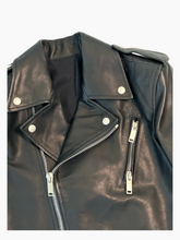 Giacca In Pelle Biker Nera -  | dBlank