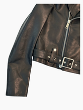 Giacca In Pelle Biker Nera -  | dBlank