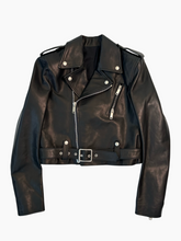 Giacca In Pelle Biker Nera -  | dBlank