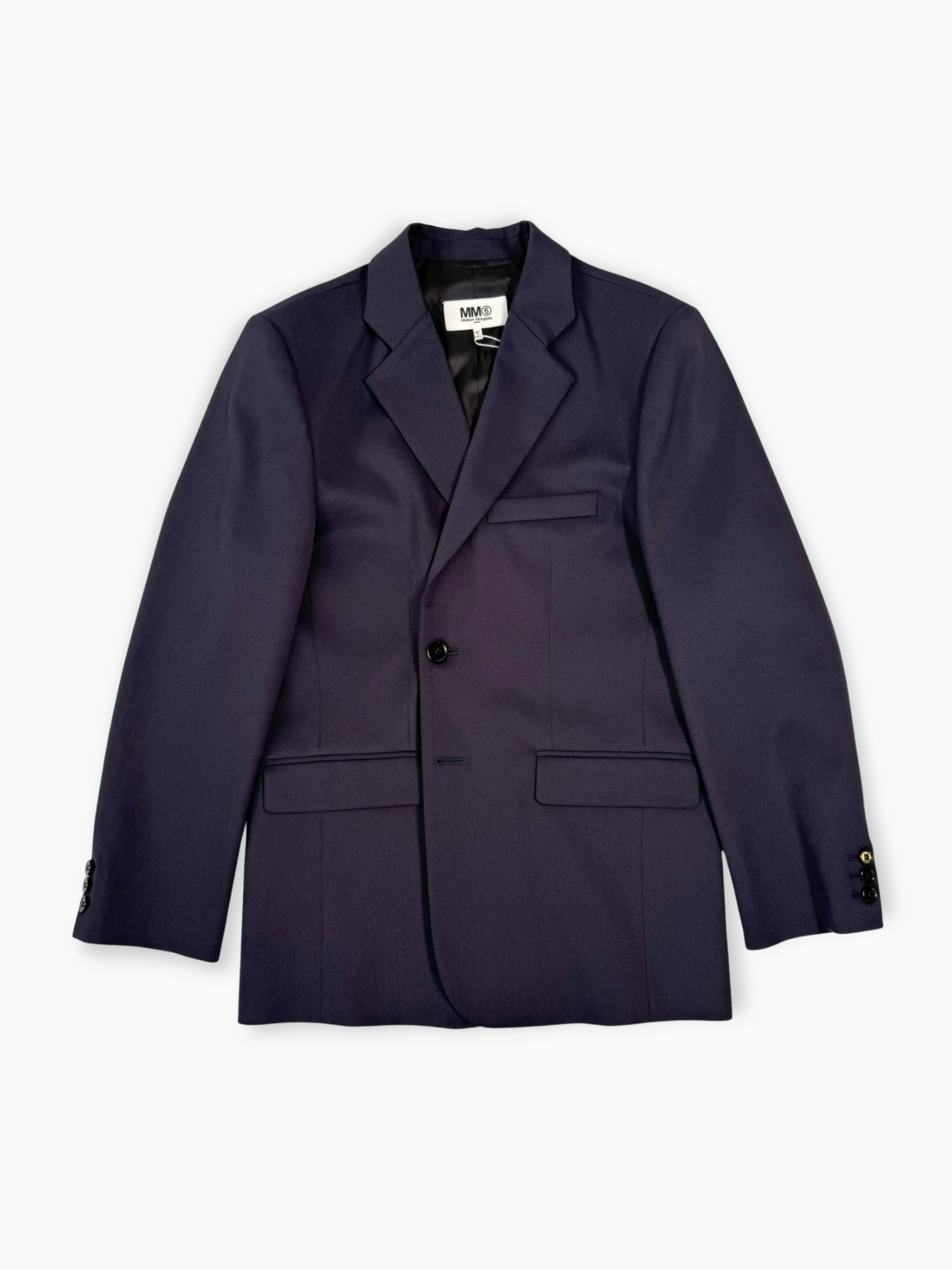 Giacca nera monopetto MM6 Maison Margiela vista frontale