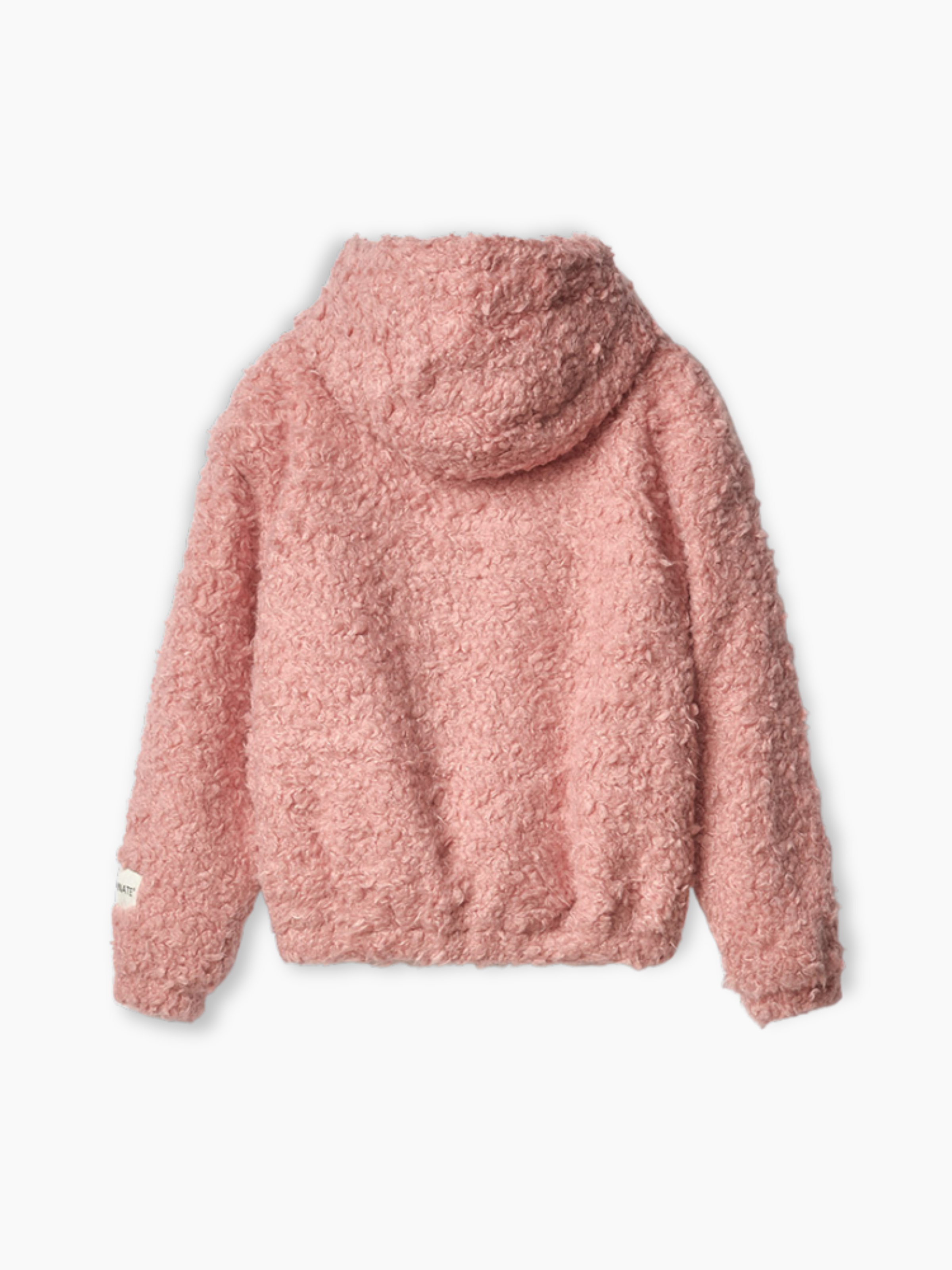 Giacca rosa Hinnominate teddy con cappuccio vista posteriore