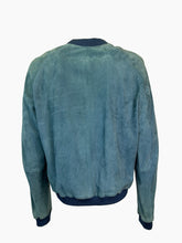 Bomber Pelle Azzurro Vintage - Blu | Qlhype