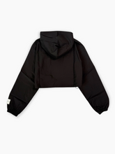 Giubbino Corto Nero Con Cappuccio - Nero | Qlhype