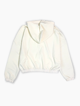 White Short Sweatshirt With Zip -  | dBlank