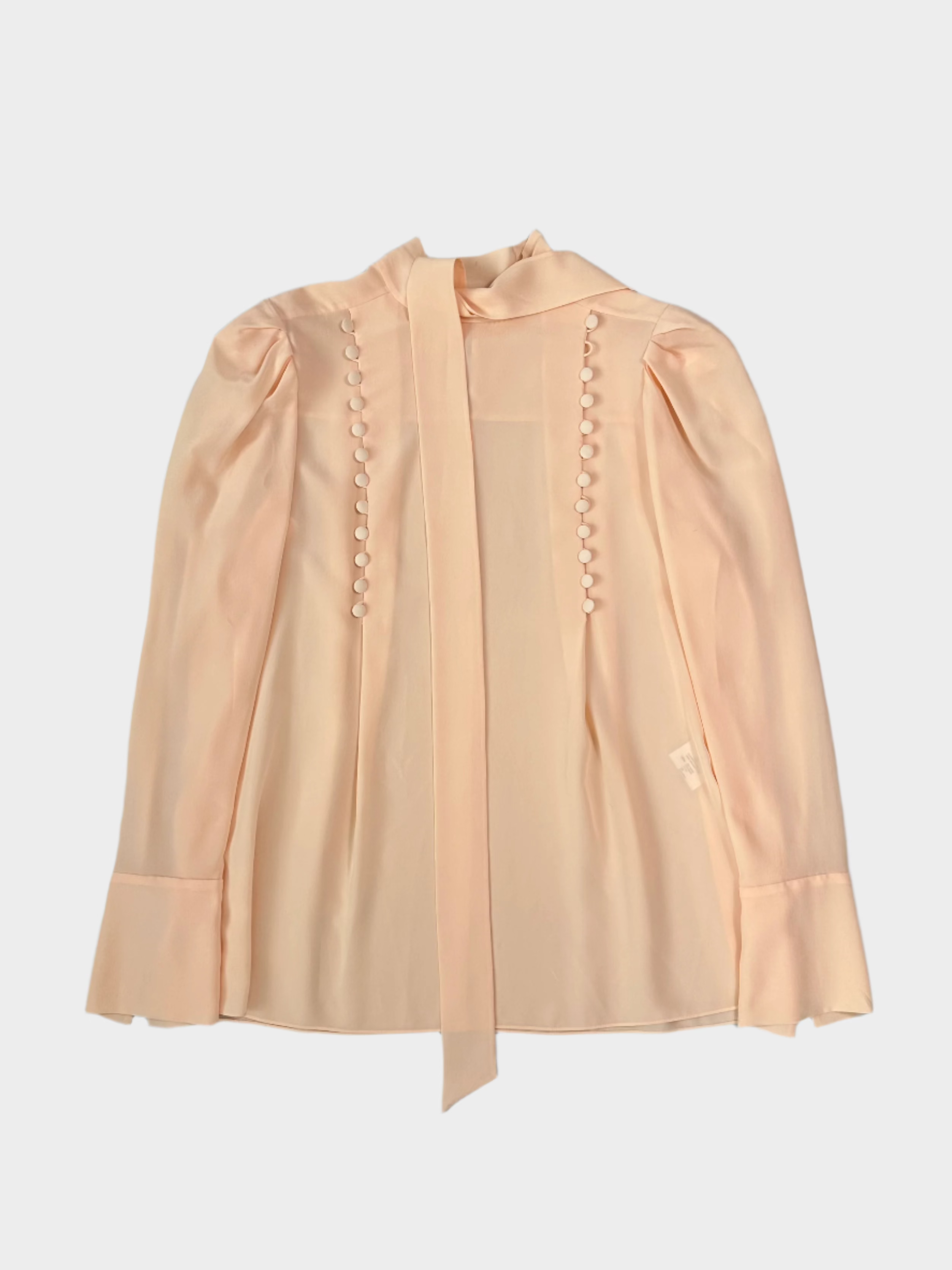 Camicia Givenchy in seta color pesca, vista frontale