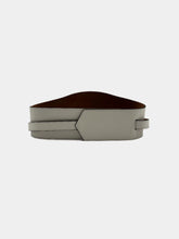 White Matte Leather Belt With Square Buckle -  | dBlank