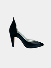 Black Leather And Suede Pumps With Sculptural Heel -  | dBlank