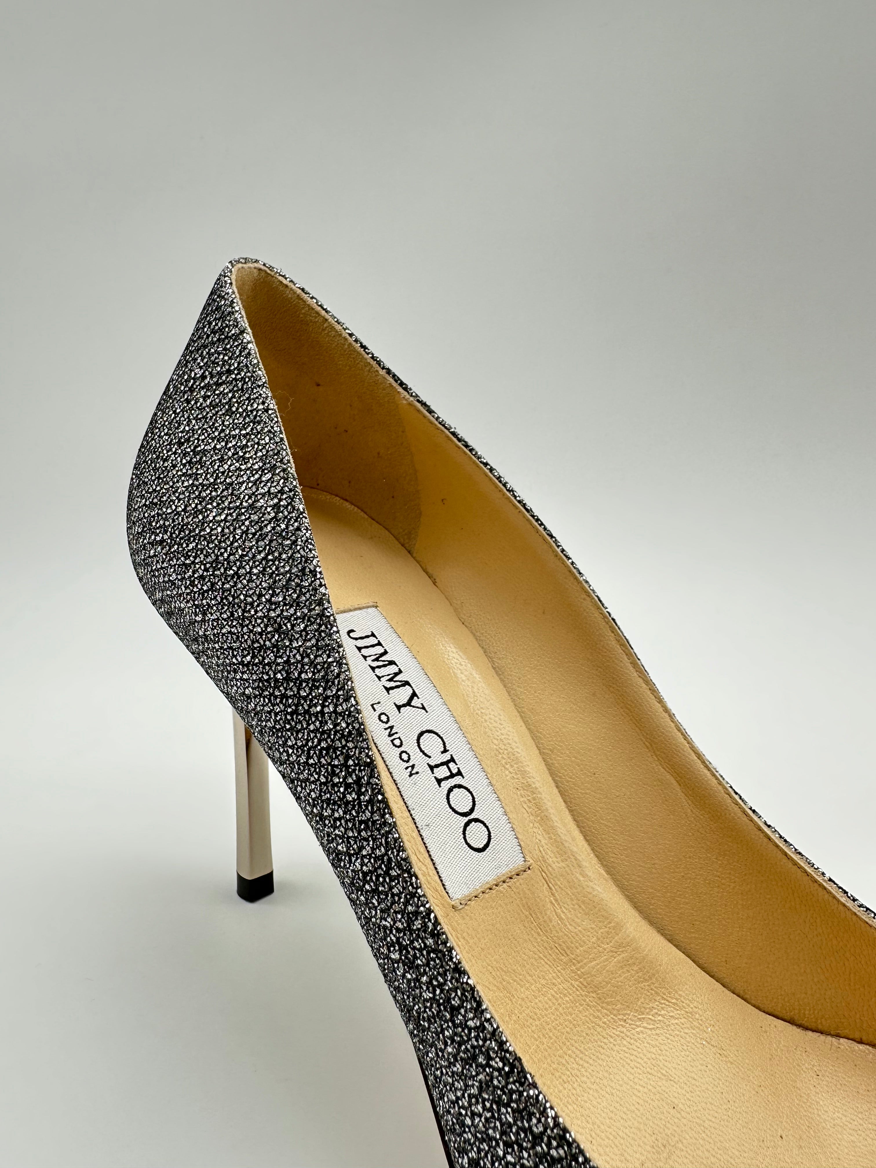 Glitter Pumps con punta affusolata, motivo glitterato e tacco a stiletto da 8,5 cm.