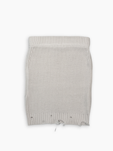 Off White Ripped Knit Skirt -  | dBlank