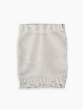 Off White Ripped Knit Skirt -  | dBlank