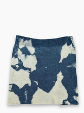 Aqua Knit Mini Skirt With Asymmetrical Slit -  | dBlank